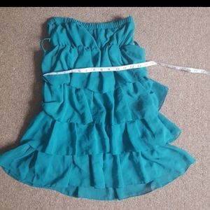 Teal bluish colored flapper style dress